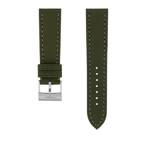 cinturino military breitling|Green Military Calfskin Leather Strap .